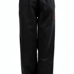 Taekwondo Pants by DAEDO - Black and White Ribbed Polyester-0