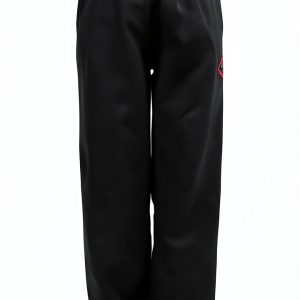 Taekwondo Pants by DAEDO - Black and White Ribbed Polyester-0