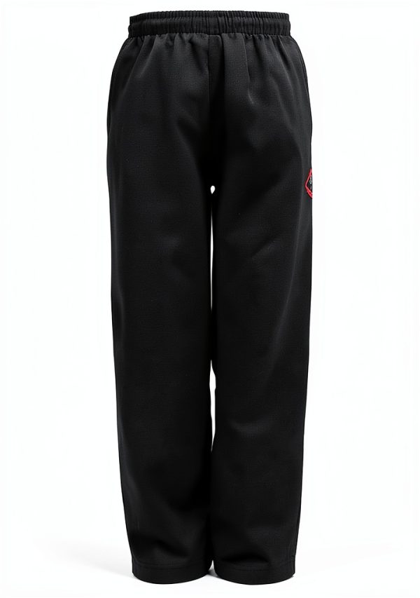 Taekwondo Pants by DAEDO - Black and White Ribbed Polyester-0