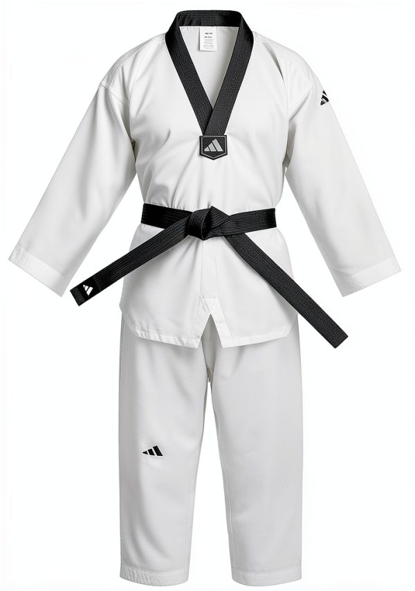 Taekwondo Uniform MartialGear Black V-Neck-1