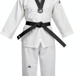 Taekwondo Uniform MartialGear Black V-Neck-0