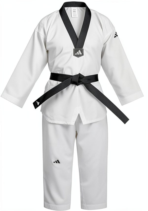 Taekwondo Uniform MartialGear Black V-Neck-0