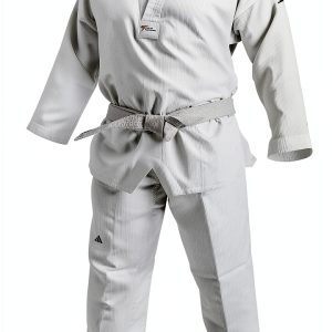 Adidas Taekwondo Suit White V Neck Unisex Training-0
