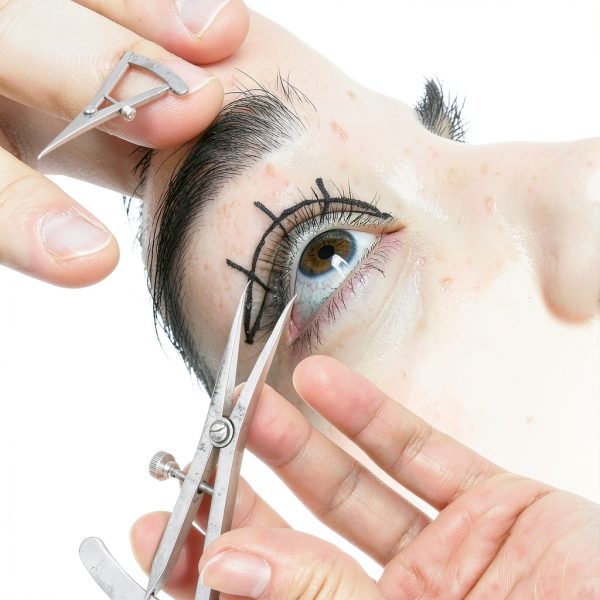 DEARMAMY Eye Positioning Ruler Stainless Steel Precise Eyelid Measure-8