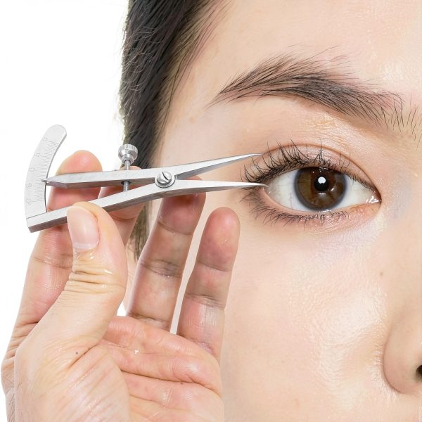 DEARMAMY Eye Positioning Ruler Stainless Steel Precise Eyelid Measure-7