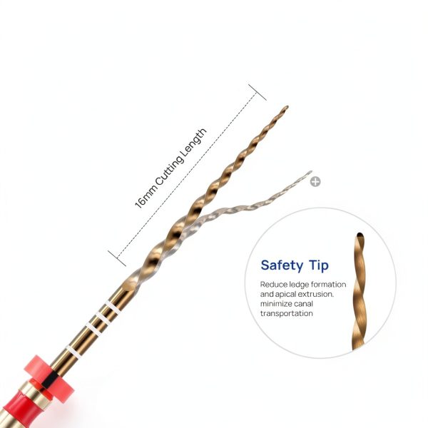 JMU Niti Rotary Dental Files Gold Heat Treated Flexible SX to F1 Sizes-2