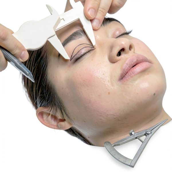 DEARMAMY Eye Positioning Ruler Stainless Steel Precise Eyelid Measure-5