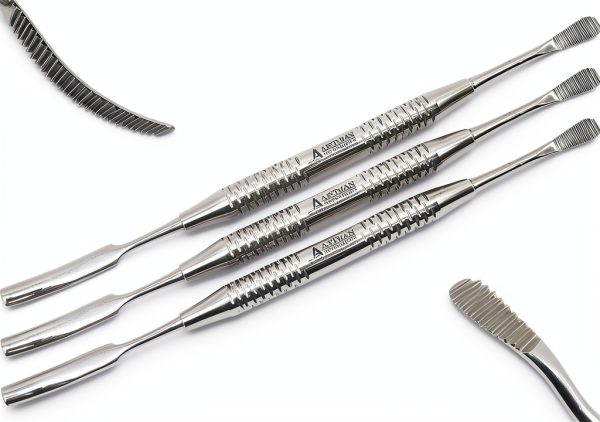 ARTMAN INSTRUMENTS Miller Bone File #21 and #45 – Double-Ended Stainless Steel Tool with Curved & Straight Ends, Perfect for Grinding, Contouring, Shaping, Smoothing, Autoclavable (Pack of 3)-0