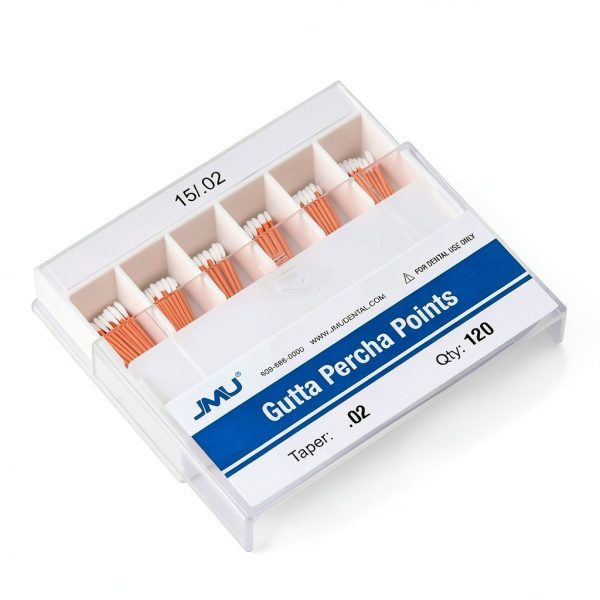 JMU 5 Pack Dental Gutta Percha Points .02 Taper, #15, Spill-Proof Box, 120pcs/pack-2