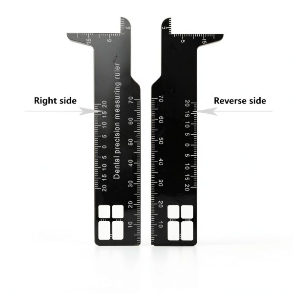 Dental Precision Measuring Ruler Ceonam Black Stainless Steel-2
