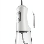 Water Dental Flosser - Portable Cordless Oral Irrigator 300ML, Rechargeable IPX7 Waterproof Irrigation Cleaner for Teeth Cleaning & Flossing, Travel & Home Use (Pearl White)-0