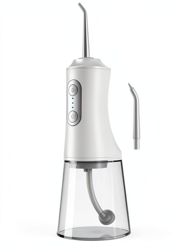 Water Dental Flosser - Portable Cordless Oral Irrigator 300ML, Rechargeable IPX7 Waterproof Irrigation Cleaner for Teeth Cleaning & Flossing, Travel & Home Use (Pearl White)-0