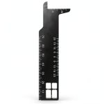 Dental Precision Measuring Ruler Ceonam Black Stainless Steel-0
