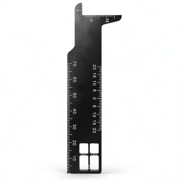 Dental Precision Measuring Ruler Ceonam Black Stainless Steel-0