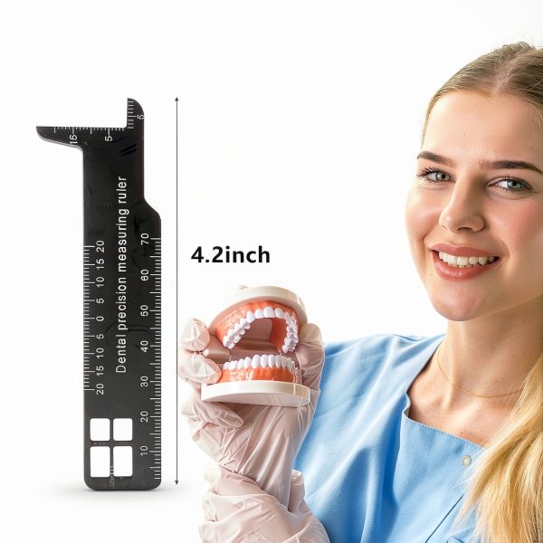 Dental Precision Measuring Ruler Ceonam Black Stainless Steel-1